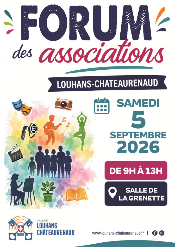 Image de l'actu 'FORUM DES ASSOCIATIONS le samedi 5 septembre 2026 au Palace Pierre Provence de Louhans'